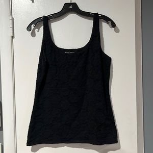 White House Black Market black crochet tank top size L